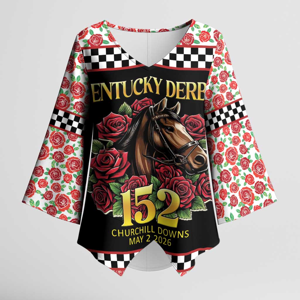 Kentucky Horse Racing 152nd Kimono Sleeve Blouse Run for the Roses May 2026