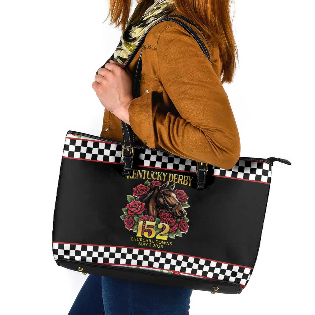 Kentucky Horse Racing 152nd Leather Tote Bag Run for the Roses May 2026