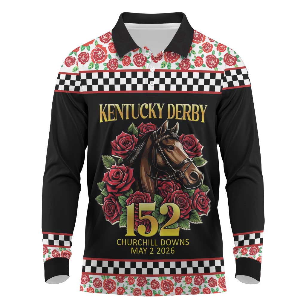 Kentucky Horse Racing 152nd Long Sleeve Polo Shirt Run for the Roses May 2026