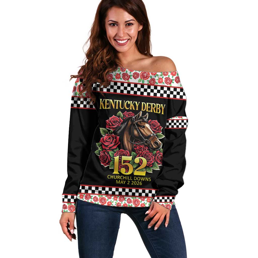 Kentucky Horse Racing 152nd Off Shoulder Sweater Run for the Roses May 2026
