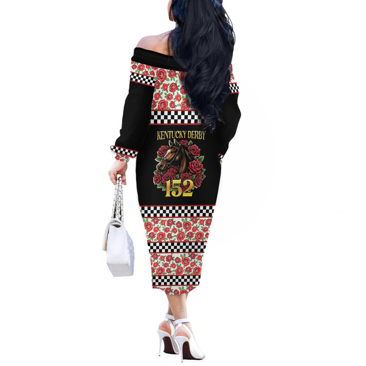 Kentucky Horse Racing 152nd Off The Shoulder Long Sleeve Dress Run for the Roses May 2026