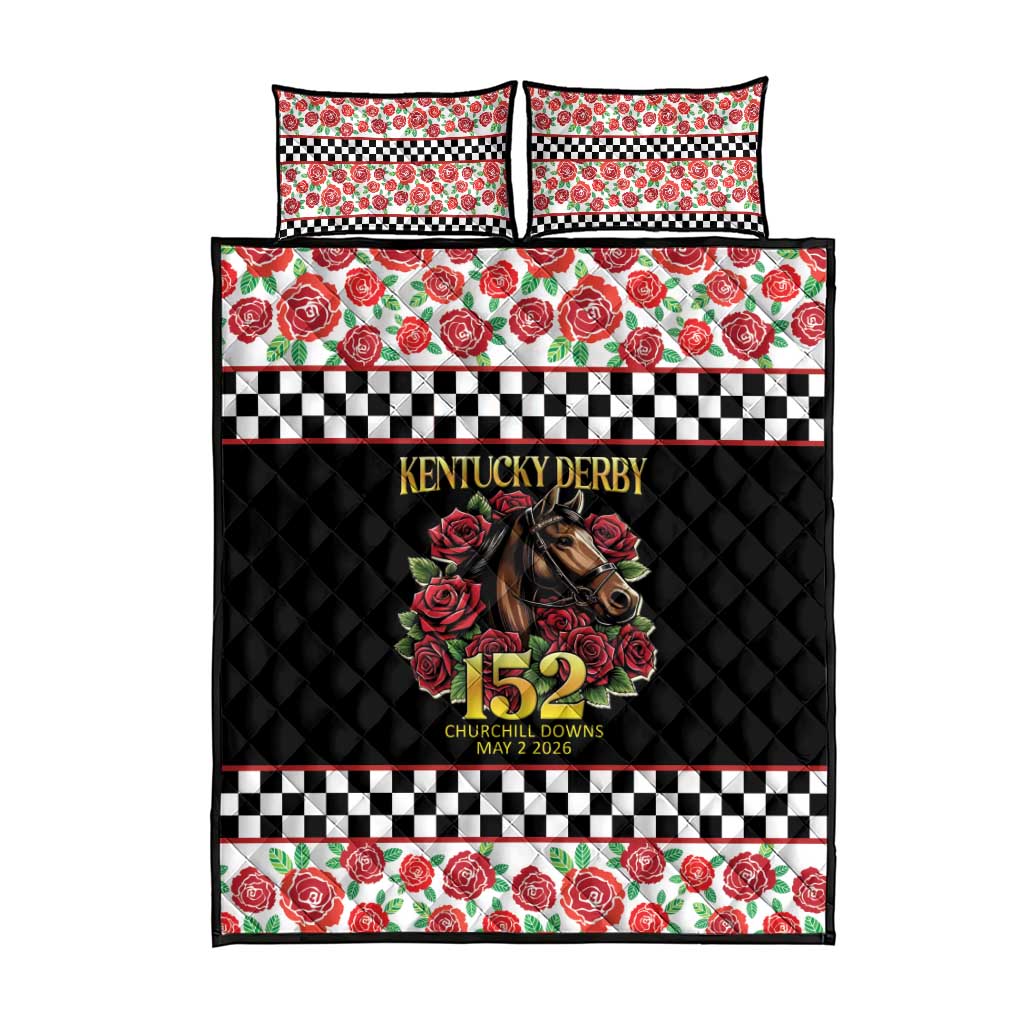 Kentucky Horse Racing 152nd Quilt Bed Set Run for the Roses May 2026