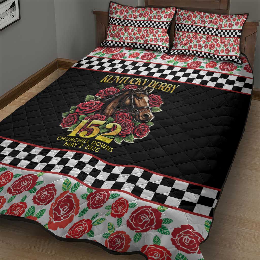 Kentucky Horse Racing 152nd Quilt Bed Set Run for the Roses May 2026