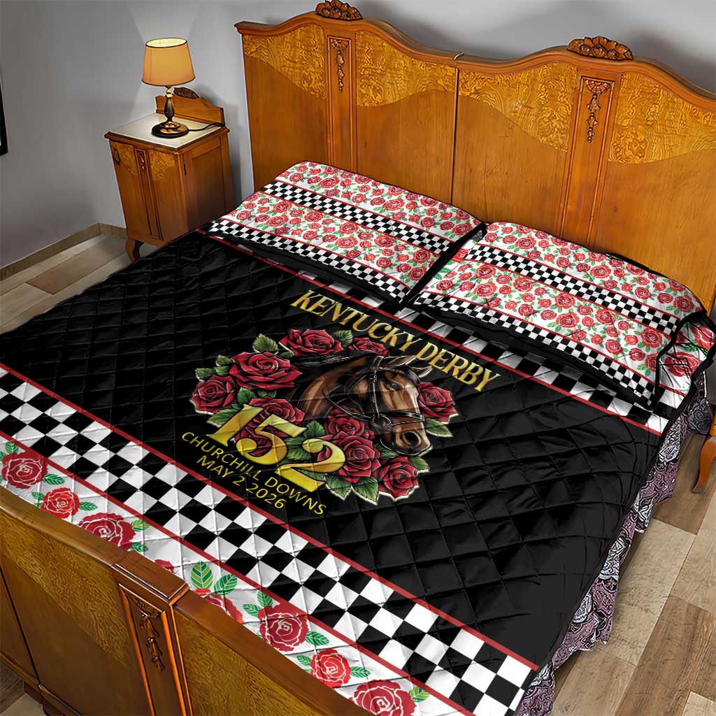 Kentucky Horse Racing 152nd Quilt Bed Set Run for the Roses May 2026