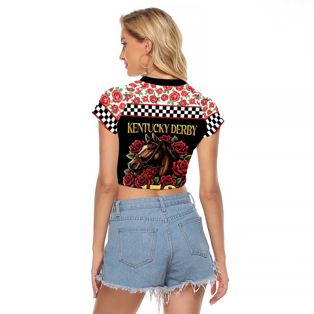 Kentucky Horse Racing 152nd Raglan Cropped T Shirt Run for the Roses May 2026