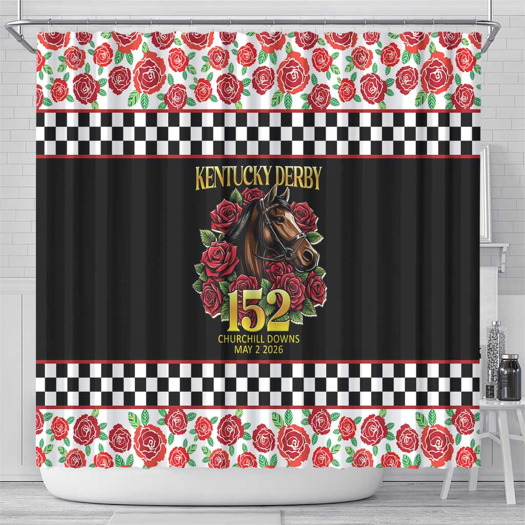 Kentucky Horse Racing 152nd Shower Curtain Run for the Roses May 2026