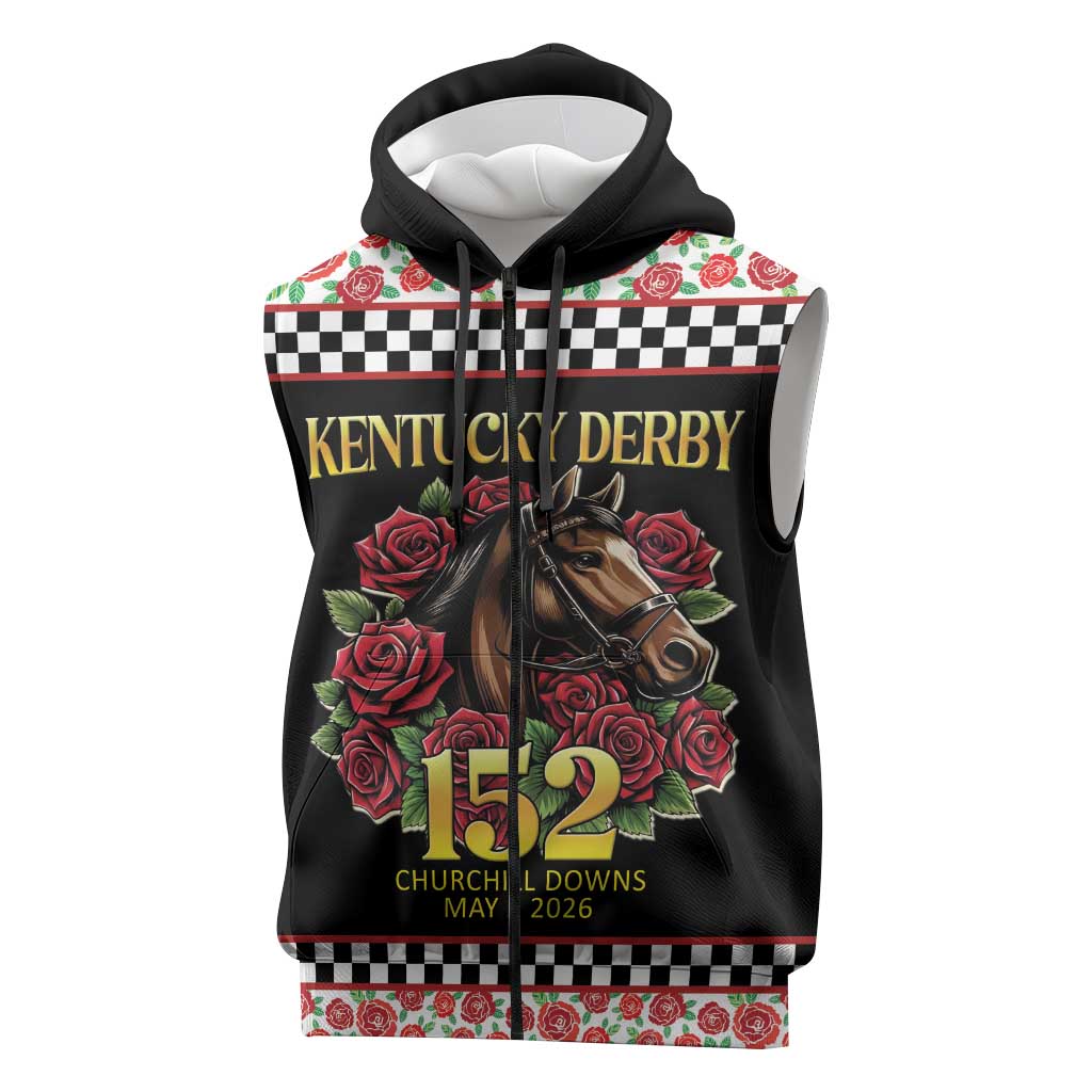 Kentucky Horse Racing 152nd Sleeveless Zip Hoodie Run for the Roses May 2026