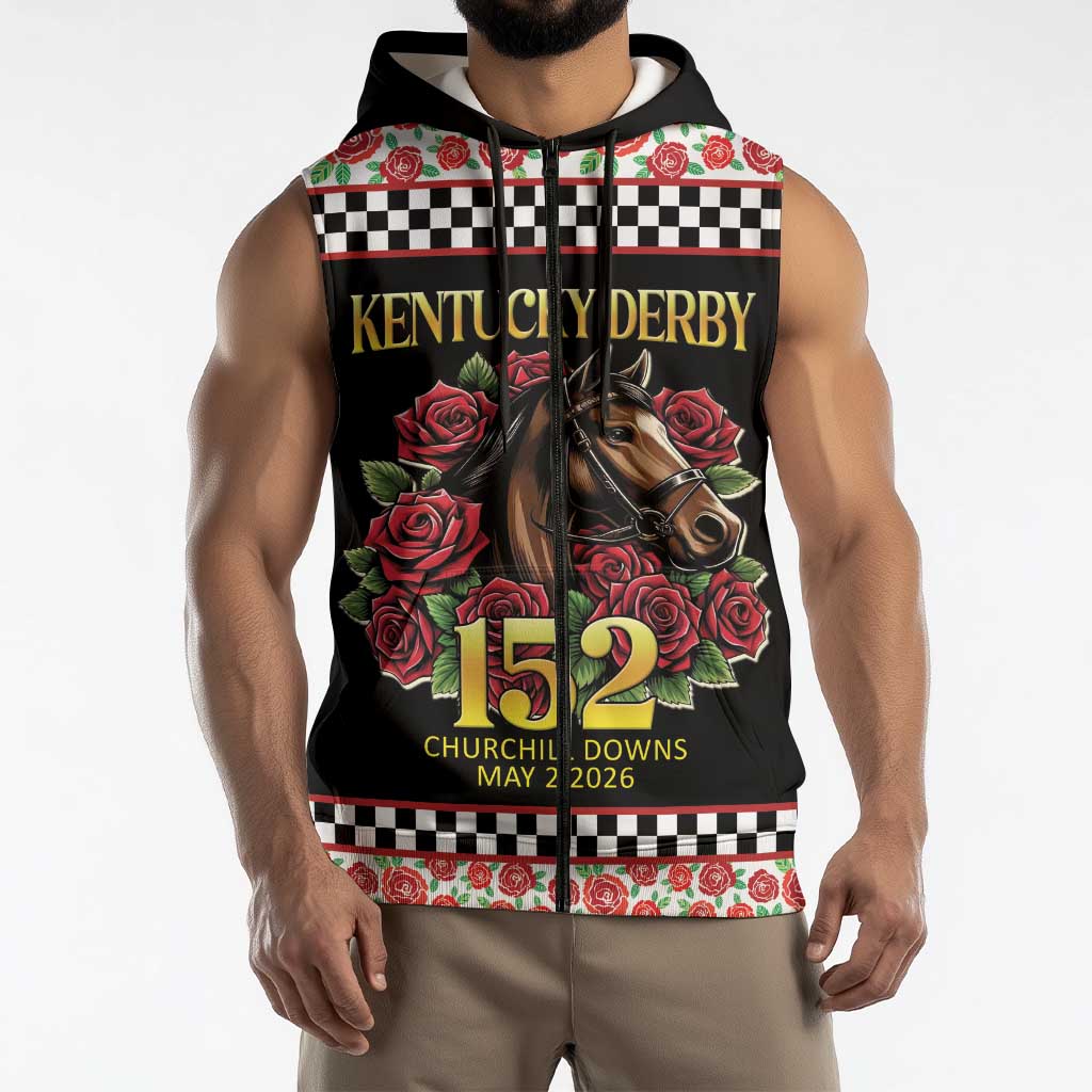 Kentucky Horse Racing 152nd Sleeveless Zip Hoodie Run for the Roses May 2026