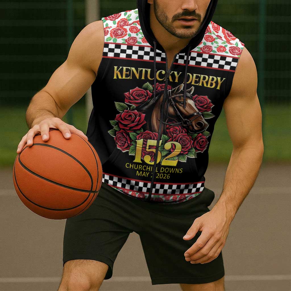 Kentucky Horse Racing 152nd Sleeveless Zip Hoodie Run for the Roses May 2026