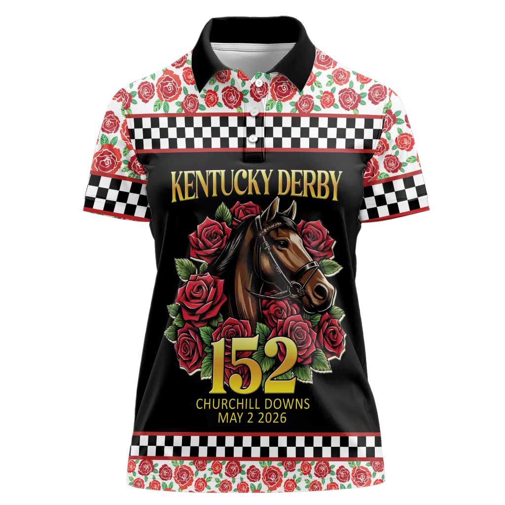Kentucky Horse Racing 152nd Women Polo Shirt Run for the Roses May 2026