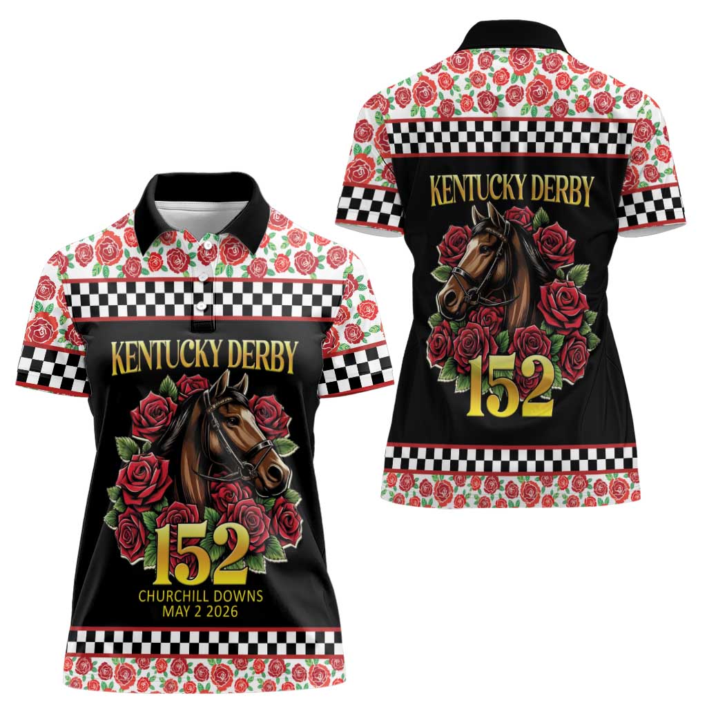 Kentucky Horse Racing 152nd Women Polo Shirt Run for the Roses May 2026