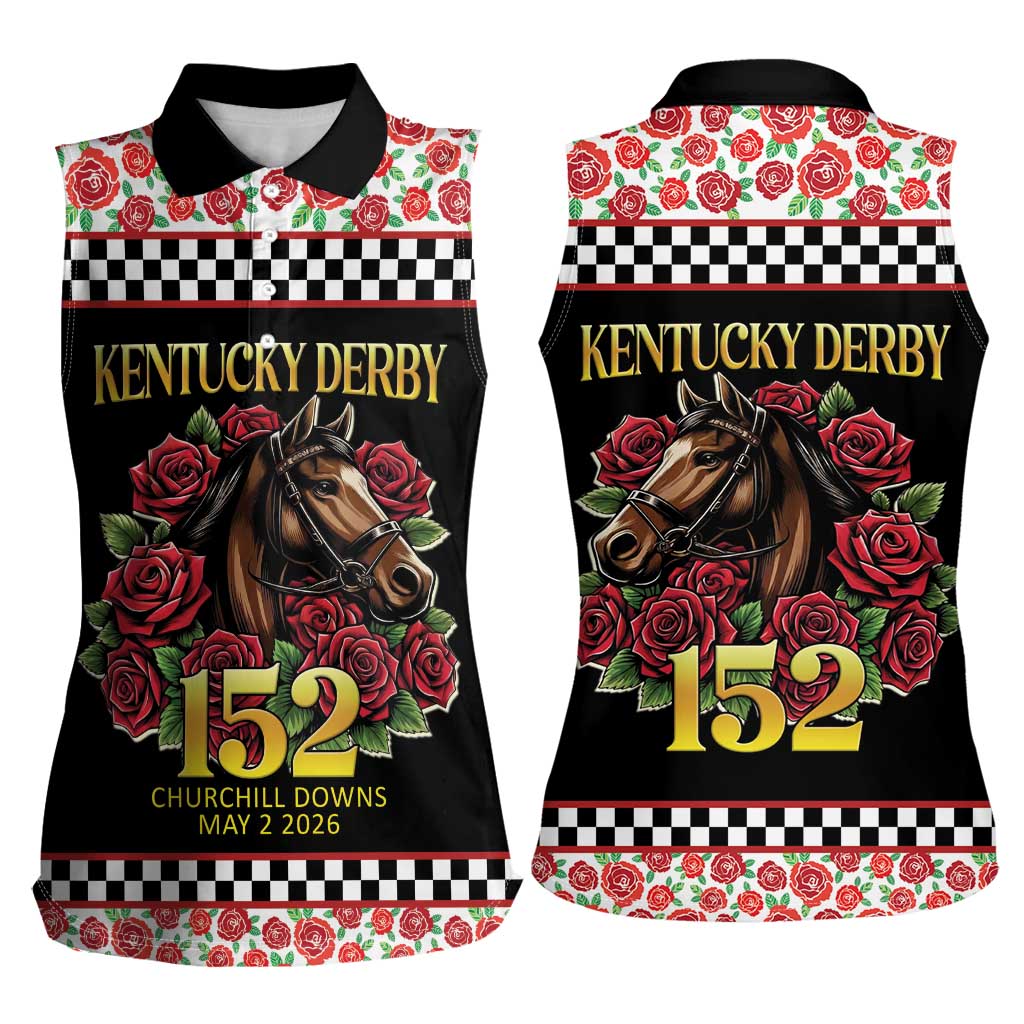 Kentucky Horse Racing 152nd Women Sleeveless Polo Shirt Run for the Roses May 2026