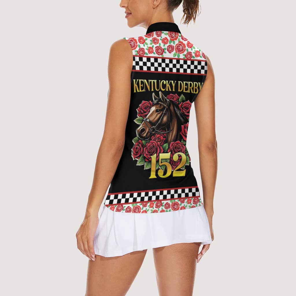 Kentucky Horse Racing 152nd Women Sleeveless Polo Shirt Run for the Roses May 2026