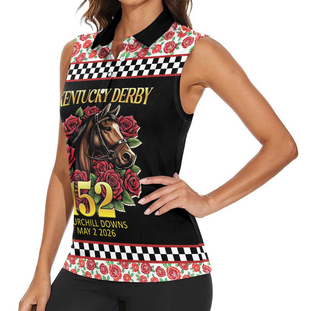 Kentucky Horse Racing 152nd Women Sleeveless Polo Shirt Run for the Roses May 2026