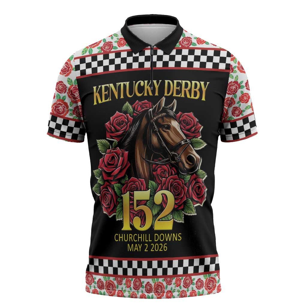 Kentucky Horse Racing 152nd Zipper Polo Shirt Run for the Roses May 2026