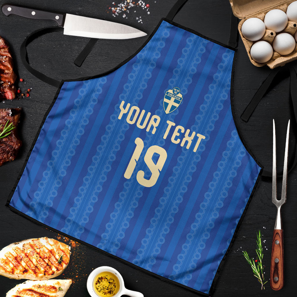 Custom World Football 2026 Sweden Apron Swedish The Blue and Yellow Champions