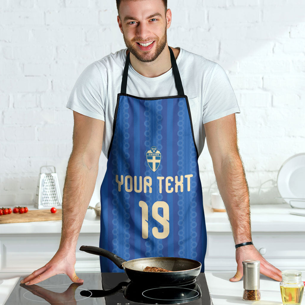 Custom World Football 2026 Sweden Apron Swedish The Blue and Yellow Champions