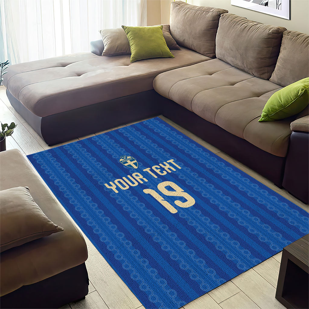 Custom World Football 2026 Sweden Area Rug Swedish The Blue and Yellow Champions