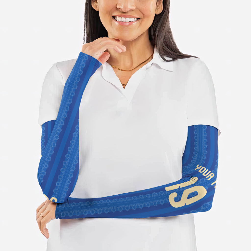Custom World Football 2026 Sweden Arm Sleeves Swedish The Blue and Yellow Champions