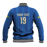 Custom World Football 2026 Sweden Baseball Jacket Swedish The Blue and Yellow Champions