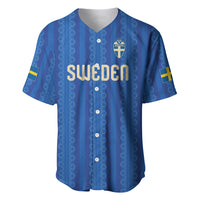 Custom World Football 2026 Sweden Baseball Jersey Swedish The Blue and Yellow Champions