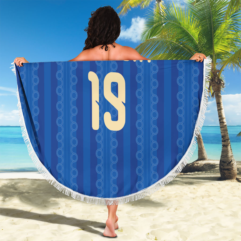 Custom World Football 2026 Sweden Beach Blanket Swedish The Blue and Yellow Champions