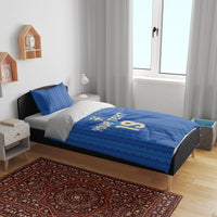 Custom World Football 2026 Sweden Bedding Set Swedish The Blue and Yellow Champions