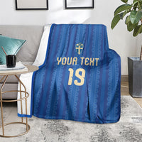 Custom World Football 2026 Sweden Blanket Swedish The Blue and Yellow Champions