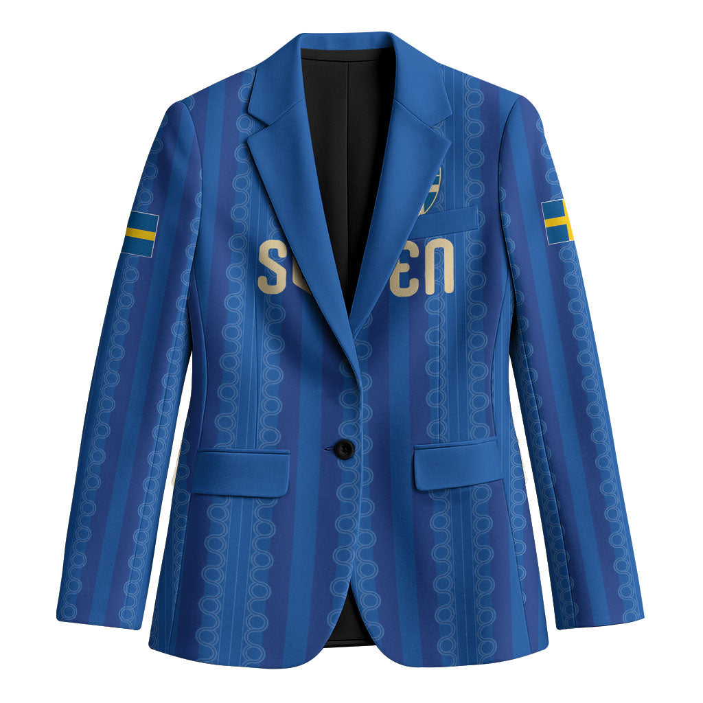 Custom World Football 2026 Sweden Blazer Swedish The Blue and Yellow Champions