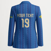 Custom World Football 2026 Sweden Blazer Swedish The Blue and Yellow Champions