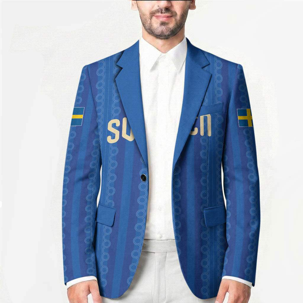Custom World Football 2026 Sweden Blazer Swedish The Blue and Yellow Champions