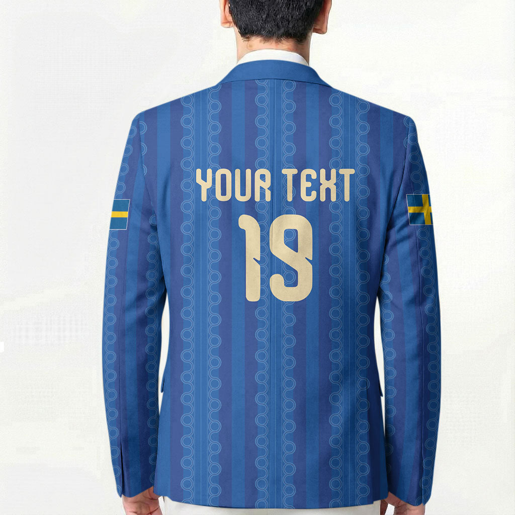 Custom World Football 2026 Sweden Blazer Swedish The Blue and Yellow Champions