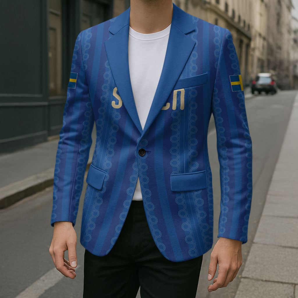Custom World Football 2026 Sweden Blazer Swedish The Blue and Yellow Champions