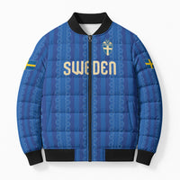 Custom World Football 2026 Sweden Bomber Puffer Jacket Swedish The Blue and Yellow Champions