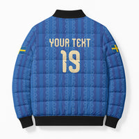 Custom World Football 2026 Sweden Bomber Puffer Jacket Swedish The Blue and Yellow Champions