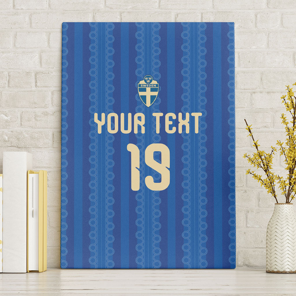 Custom World Football 2026 Sweden Canvas Wall Art Swedish The Blue and Yellow Champions
