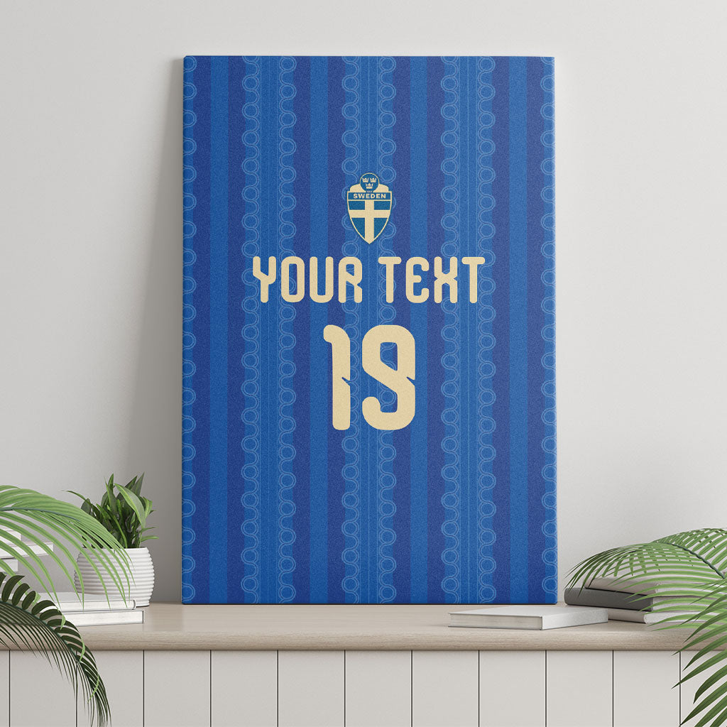 Custom World Football 2026 Sweden Canvas Wall Art Swedish The Blue and Yellow Champions