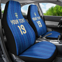 Custom World Football 2026 Sweden Car Seat Cover Swedish The Blue and Yellow Champions