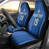 Custom World Football 2026 Sweden Car Seat Cover Swedish The Blue and Yellow Champions