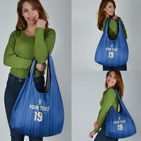 Custom World Football 2026 Sweden Grocery Bag Swedish The Blue and Yellow Champions