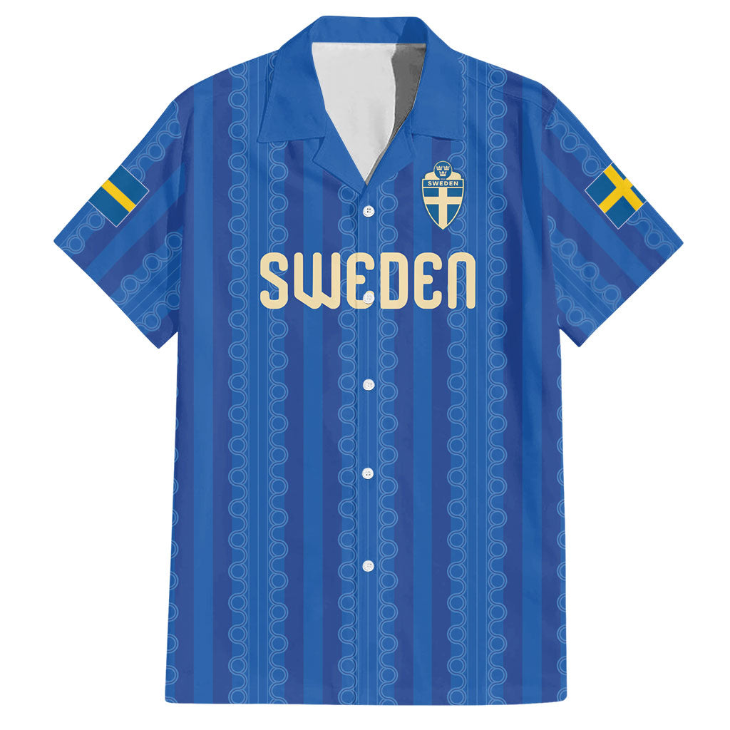 Custom World Football 2026 Sweden Hawaiian Shirt Swedish The Blue and Yellow Champions