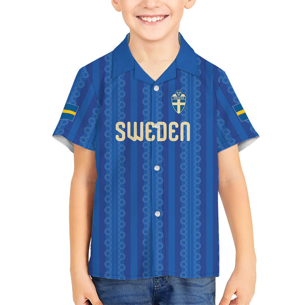 Custom World Football 2026 Sweden Hawaiian Shirt Swedish The Blue and Yellow Champions