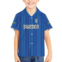 Custom World Football 2026 Sweden Hawaiian Shirt Swedish The Blue and Yellow Champions