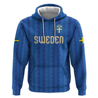 Custom World Football 2026 Sweden Hoodie Swedish The Blue and Yellow Champions