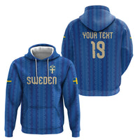 Custom World Football 2026 Sweden Hoodie Swedish The Blue and Yellow Champions