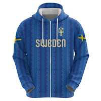 Custom World Football 2026 Sweden Hoodie Swedish The Blue and Yellow Champions
