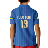 Custom World Football 2026 Sweden Kid Polo Shirt Swedish The Blue and Yellow Champions