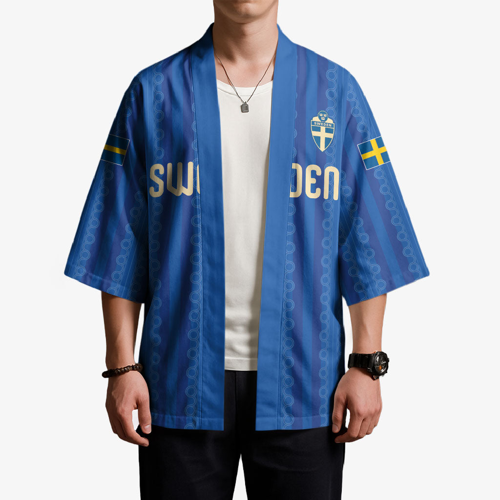 Custom World Football 2026 Sweden Kimono Swedish The Blue and Yellow Champions