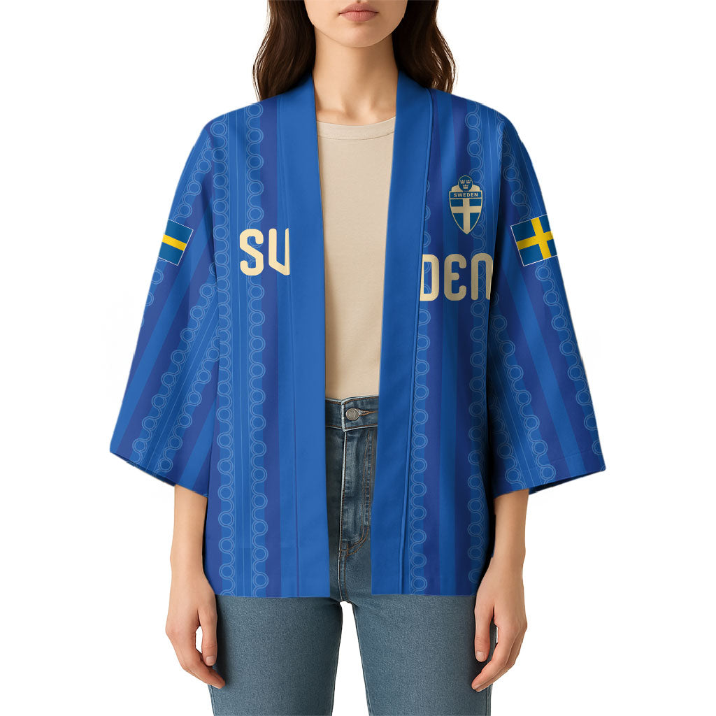 Custom World Football 2026 Sweden Kimono Swedish The Blue and Yellow Champions