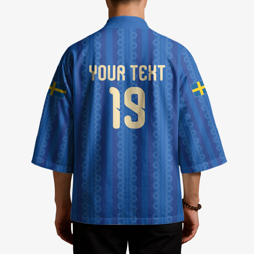 Custom World Football 2026 Sweden Kimono Swedish The Blue and Yellow Champions